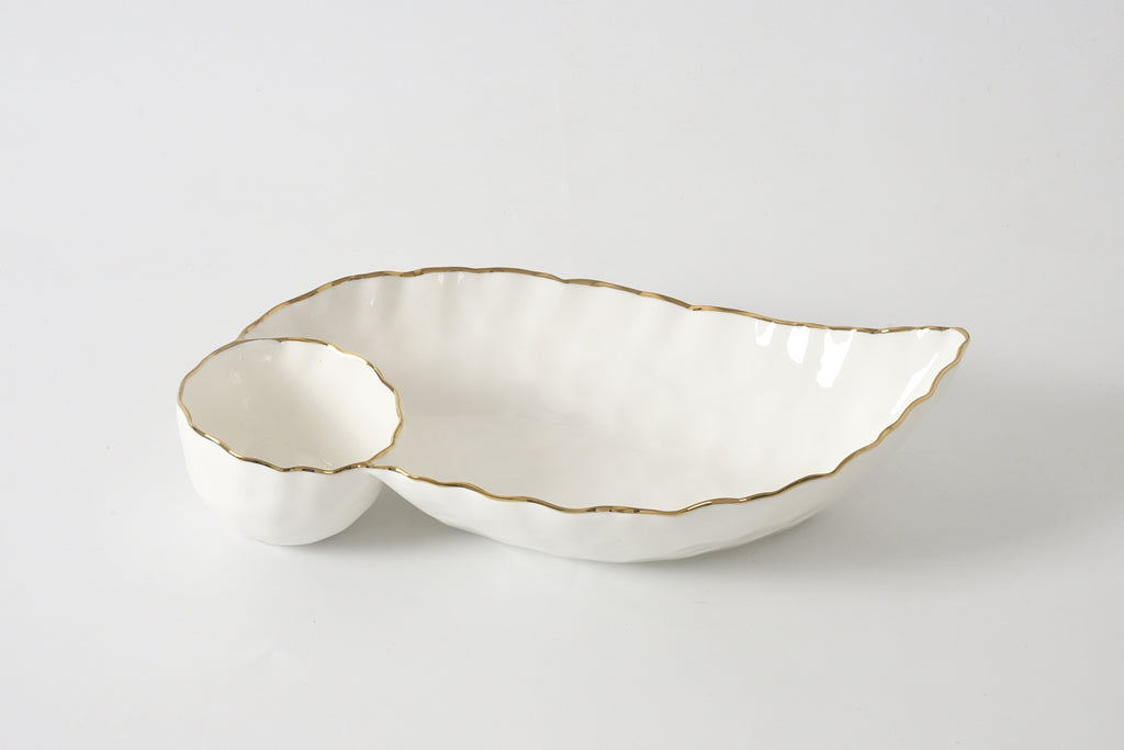 Chip and Dip Portofino Pattern White/Gold
