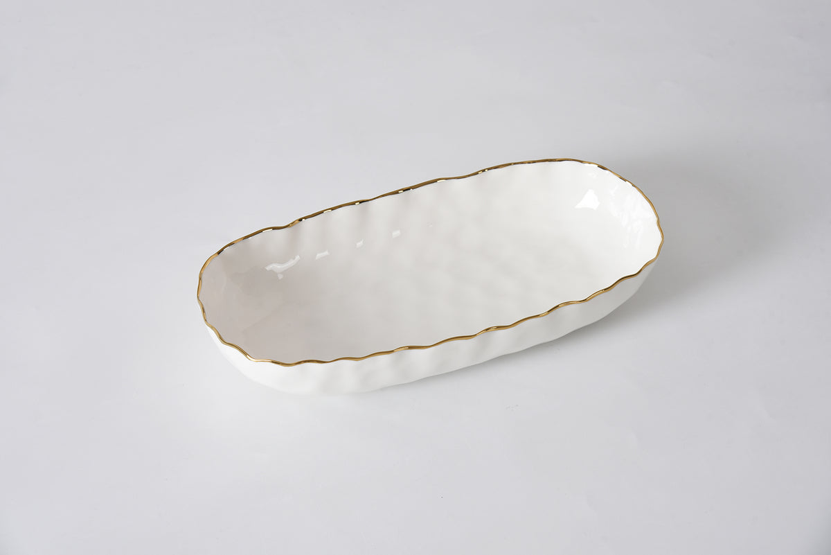 Medium Deep Server White/Gold