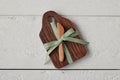 Mini Dutch Appetizer Board, Natural, Sage Ribbon