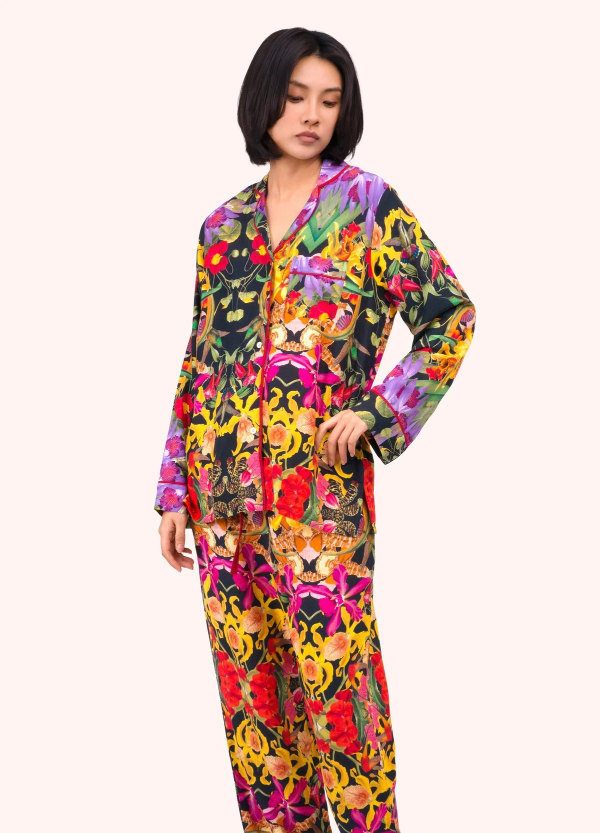 Botanical Kaleidoscope Long Pajamas