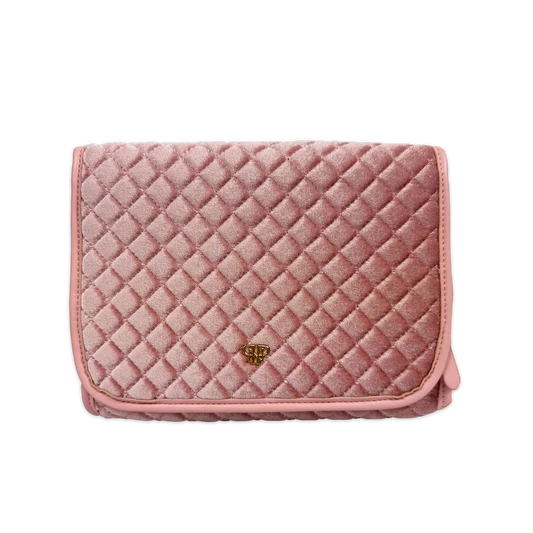 Toiletry Case - Blush Velvet Quilted
