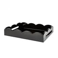 Medium Rectangular Lacquered Scalloped Tray