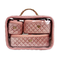 Trio Jet Setter Blush Velvet Quilted