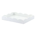 Small Rectangular Lacquered Scalloped Tray