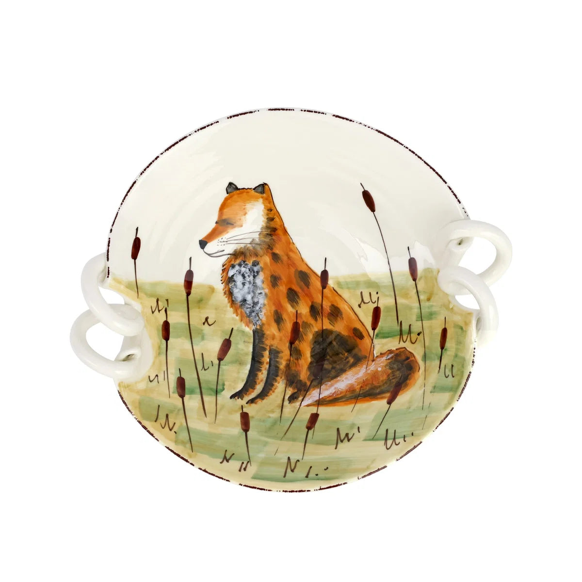Wildlife Fox Handled Bowl