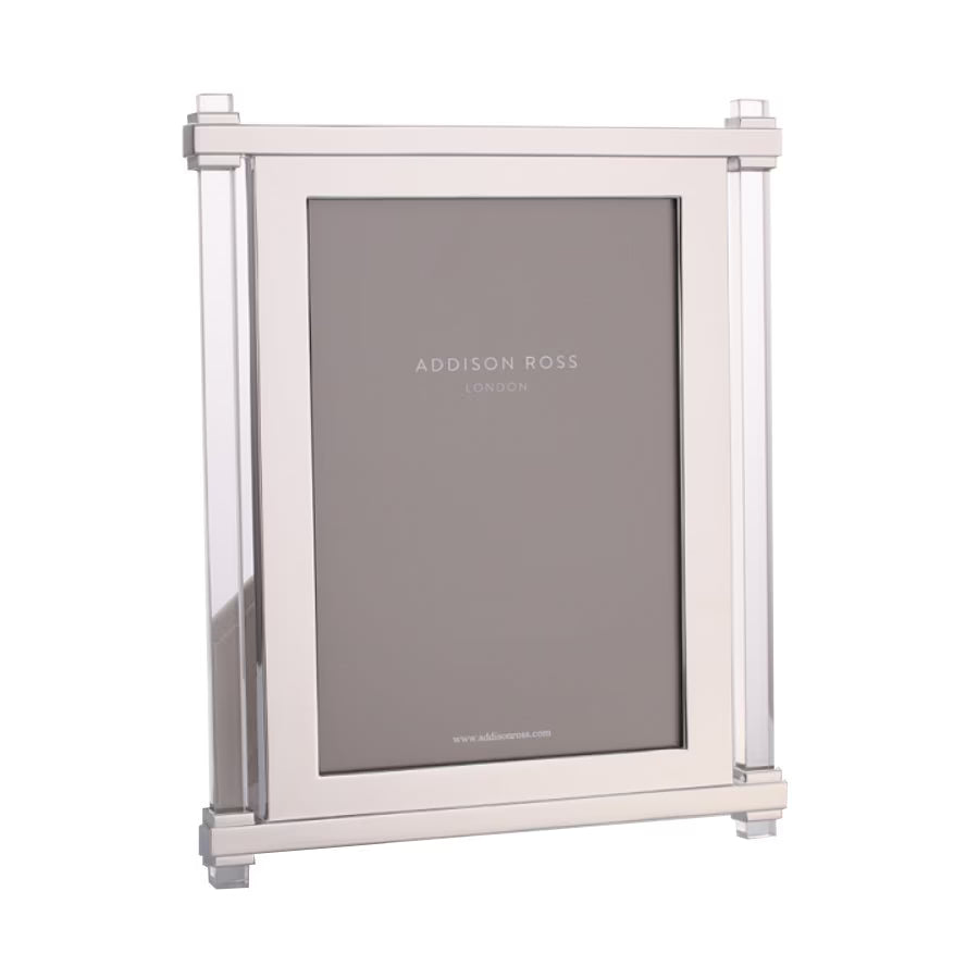 Acrylic & Silver Pillar Photo Frame 5x7