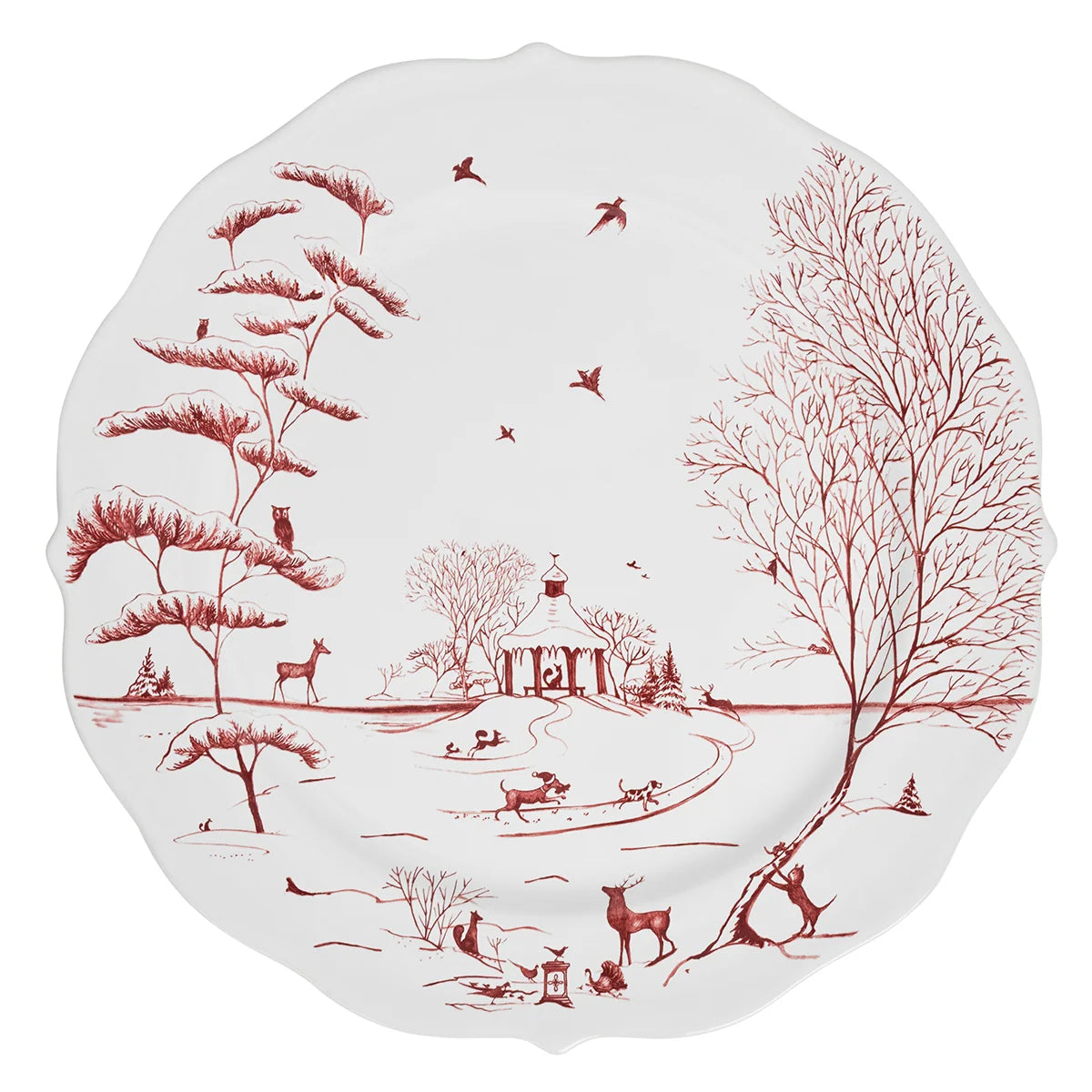 Country Estate Ruby Winter Frolic Charger/Platter