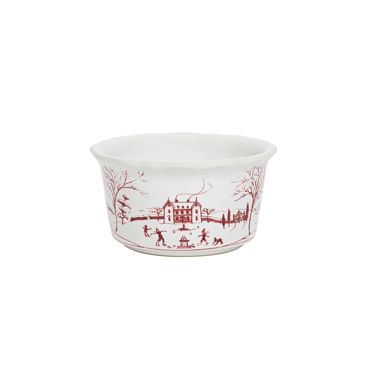 Country Estate Winter Frolic Ruby Ramekin