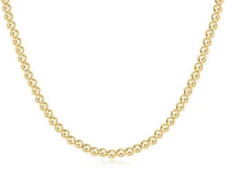 17" Choker Beaded Classic Gold 4mm