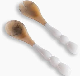 Resin Rio Bubble Salad Servers White