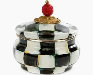 Courtly Check Squashed Pot