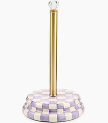 Violet Check Paper Towel Holder