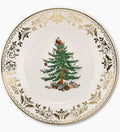 Gold Christmas Tree Salad Plate