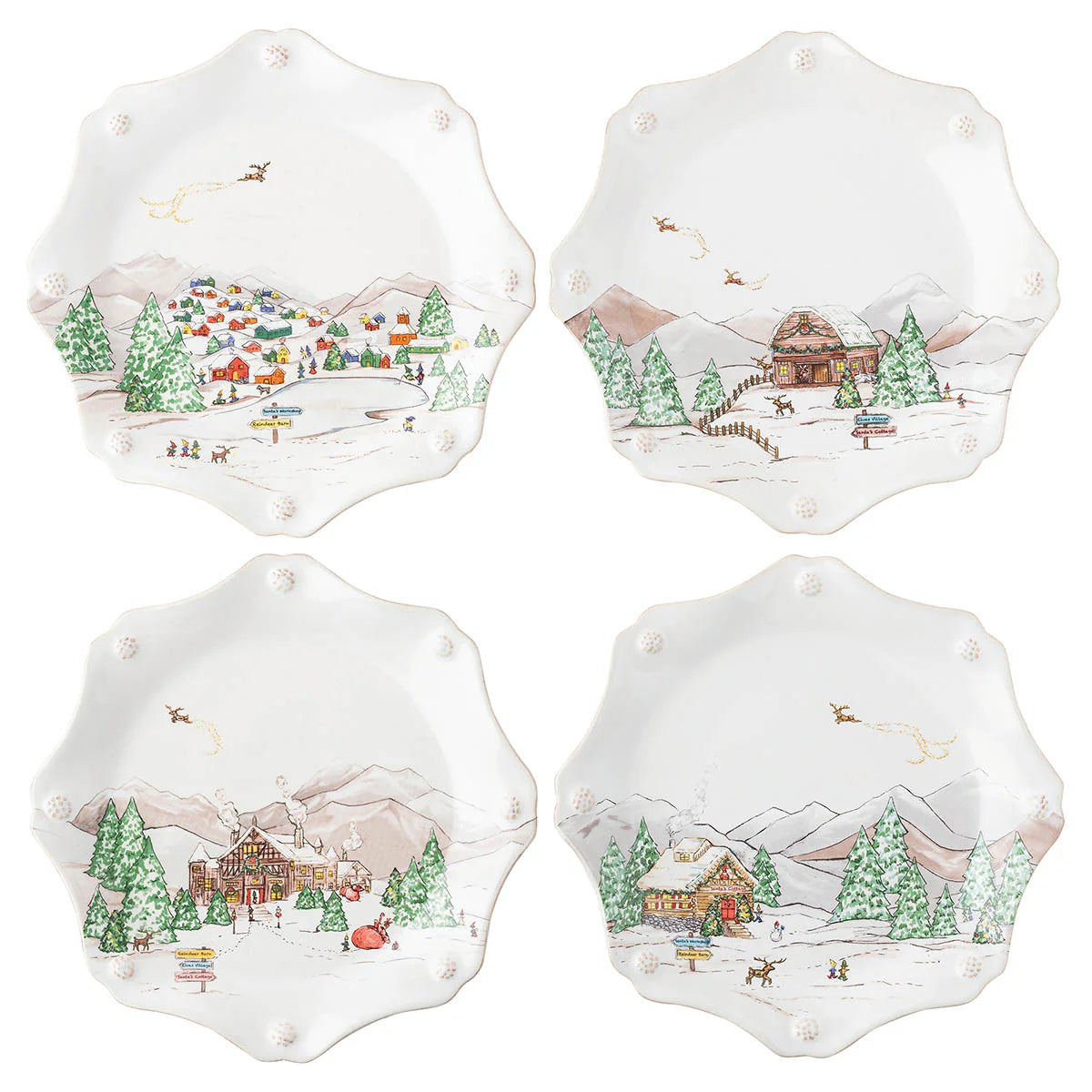 Berry & Thread North Pole Salad Plate Set of 4