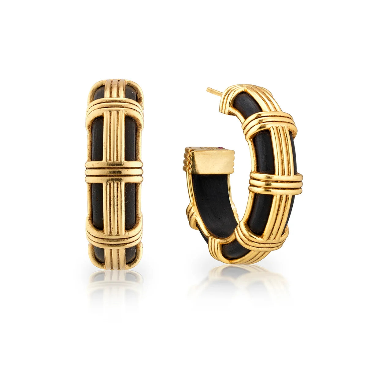 Ebony Gaia Cage Hoop Earrings
