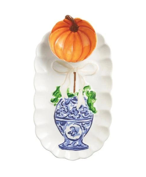 Pumpkin Topiary Tray & Tidbit Set