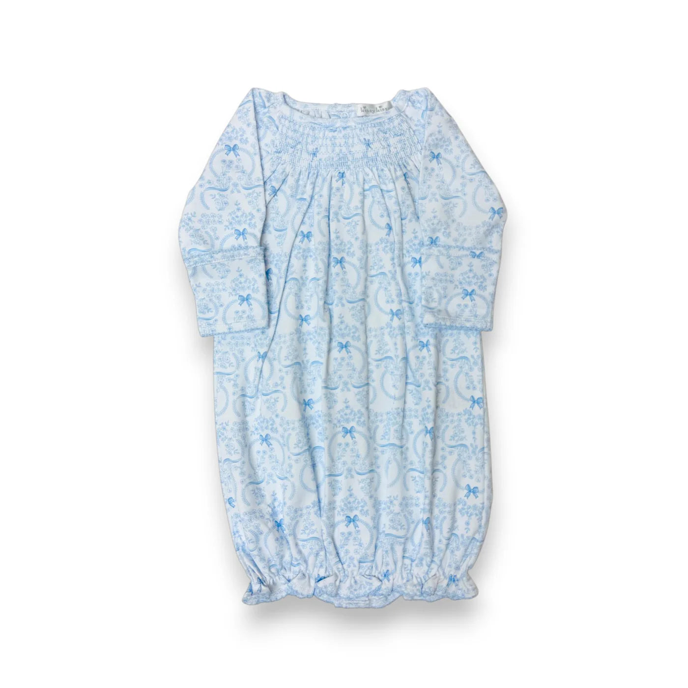 Delicate Blooming Bows Smocked Sack
